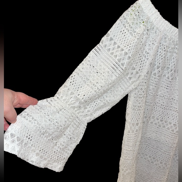 J Valdi” off the shoulder cover up/ tunic, dress, Bell sleeves size small - Picture 3 of 6